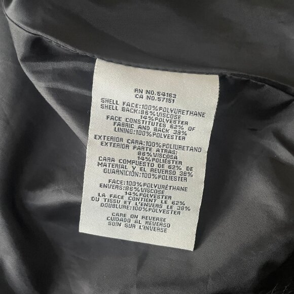 LEVI STRAUSS CLASSIC FAUX LEATHER ASYMMETRICAL MOTO JACKET - BLACK - Picture 8 of 10